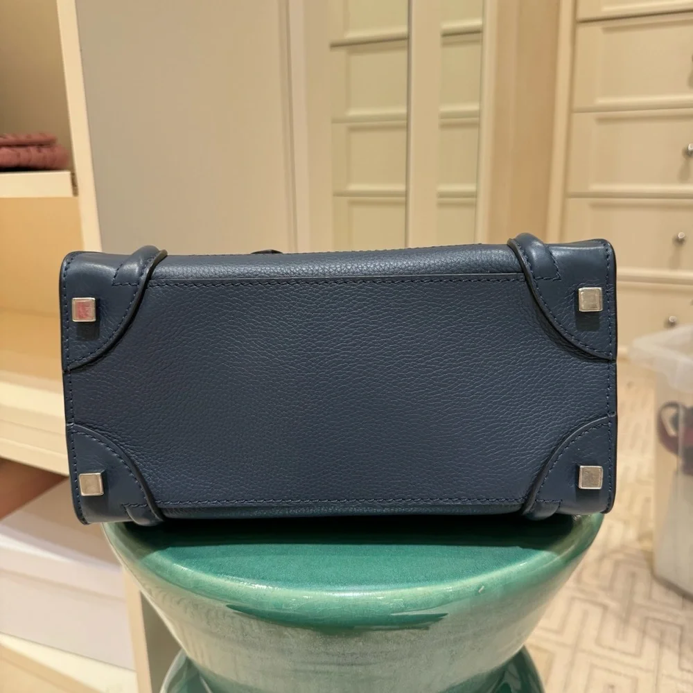 Celine - Micro Luggage Handbag in Baby Drummed Calfskin - Picture 14 of 16